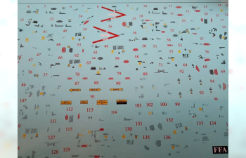 Декаль для F-4B/N/J/S/C/D & RF-4B/C Phantom-II со знаками отличия и тех. надписями