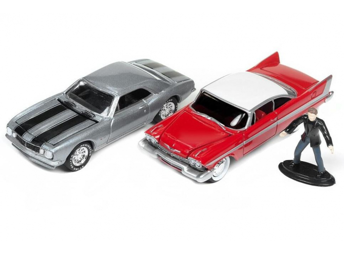 PLYMOUTH Fury 1958 + CHEVROLET Camaro 1967 + фигурка Repperton's Reckoning Christine 