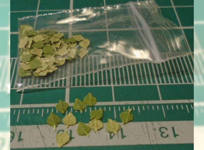 Листья для диорам Осина / береза зеленая