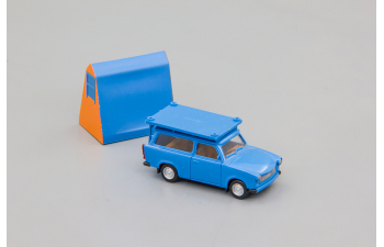 TRABANT 601 Universal Uni blue combined with Roof Tent Roof Top Tent