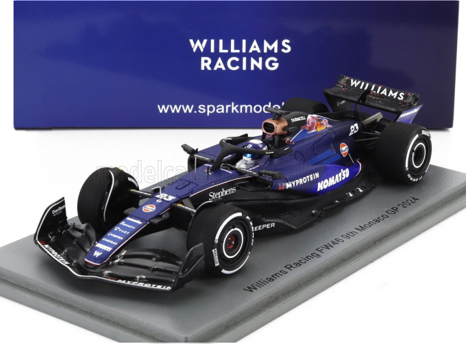 WILLIAMS F1 Fw46 Team Williams Racing №23 Monaco Gp (2024) Alexander Albon, 2 Tone Blue