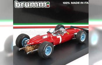 FERRARI F1 158 N 7 Winner German Gp John Surtees 1964 World Champion - With Driver Figure, Red