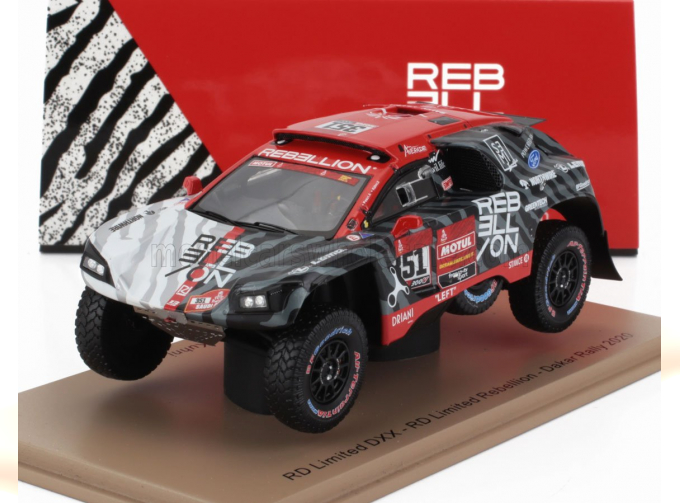 BUGGY Dxx Team Rd Limited №351 Rally Dakar (2020) A.Pesci - S.Kuhni, Red White Black