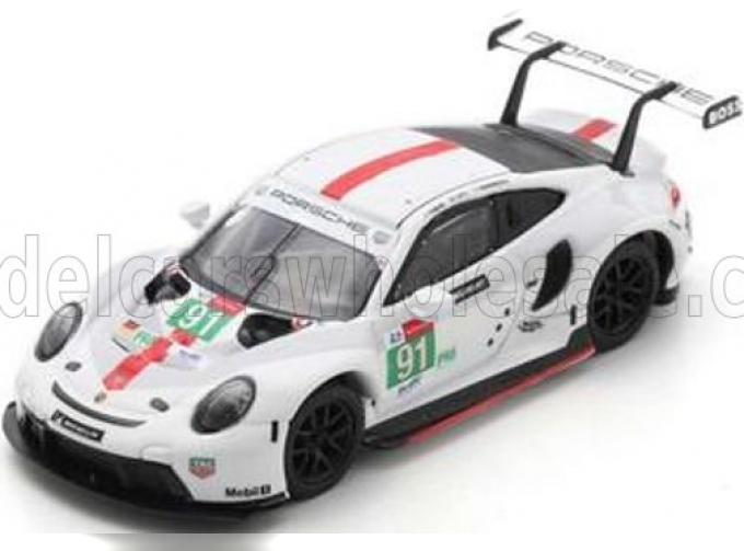 PORSCHE 911 991-2 Rsr-19 4.2l Team Porsche Gt №91 24h Le Mans (2021) G.Bruni - R.lietz - F.makowiecki, White Grey Red
