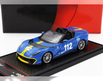 FERRARI 812 Competizione A Spider №112 (2022), French Racing Blu - Blue Yellow