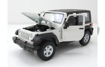 Jeep Wrangler Rubicon 2007 белый с черным тентом