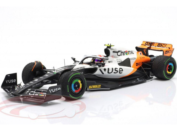 McLAREN MCL60 №4 9th Monaco GP Formula 1 Lando Norris (2023)