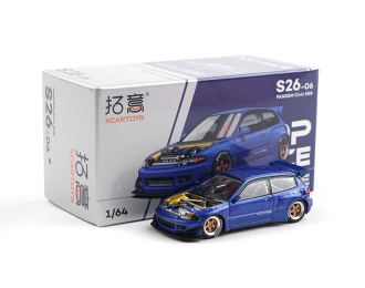 HONDA Civic EG6 Pandem Hood Delete, blue