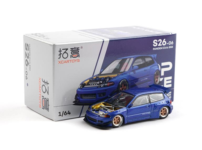 HONDA Civic EG6 Pandem Hood Delete, blue