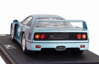 FERRARI F40 (1987) - Con Vetrina - With Showcase, light blue