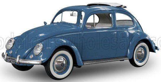 VOLKSWAGEN Beetle Saloon with open roof (1958), fjord blue
