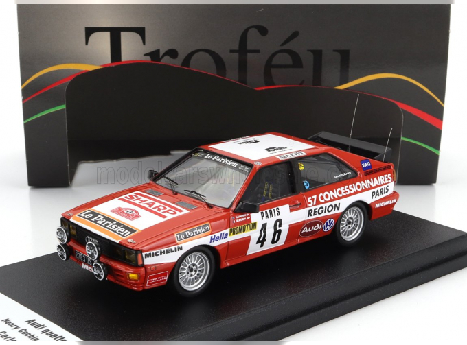 AUDI Quattro (night Version) №46 Rally Montecarlo (1982) Henry Cochin - Morin, Red White