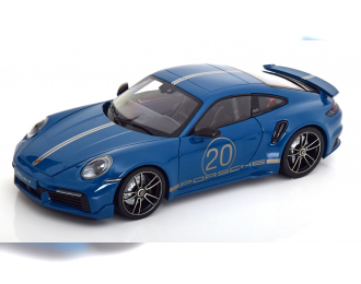 PORSCHE 911 (992) Turbo S Sport Design (2021), blue silver