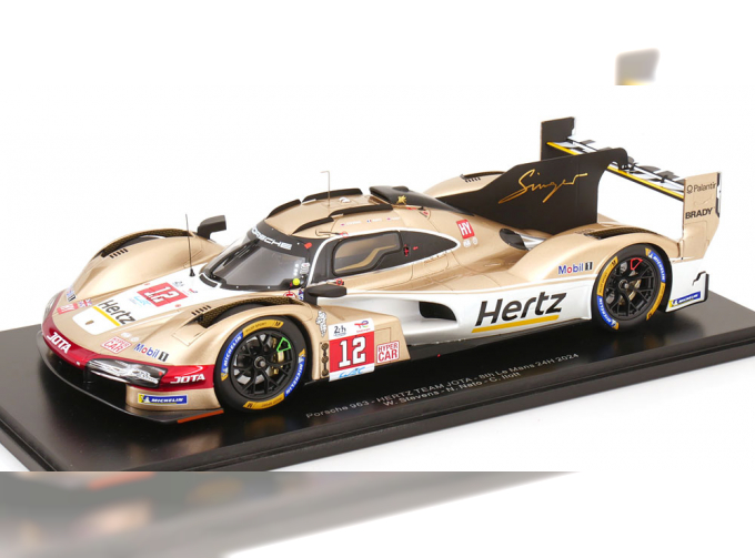 PORSCHE 963 9rd 4.6l Turbo V8 Team Hertz Jota №12 24h Le Mans (2024) Will Stevens - Norman Nato - Callum Ilott, White Gold