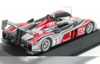 AUDI R10 Tdi N 3 4th Le Mans 2008 L.luhr - M.rockenfeller - A.premat, Silver Red Black