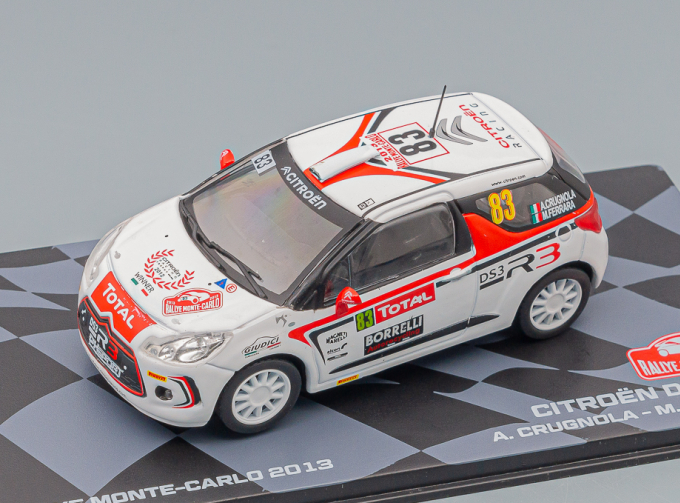 CITROEN Ds3 R3 Total N 83 Rally Montecarlo 2013 A.crugnola - M.ferrara, White Red