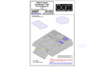 Решетки для german self proppeled gun Geschützwagen ''Tiger'' für 17cm Kanone 72