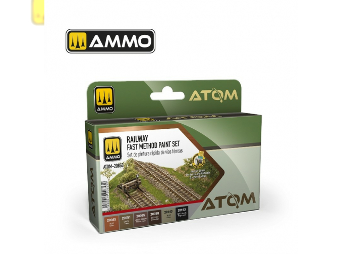 Набор ATOM цвета железной дороги / Railway Fast Method paint Set