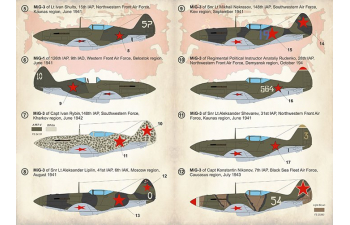 Декаль MiG-3 Aces of World War II