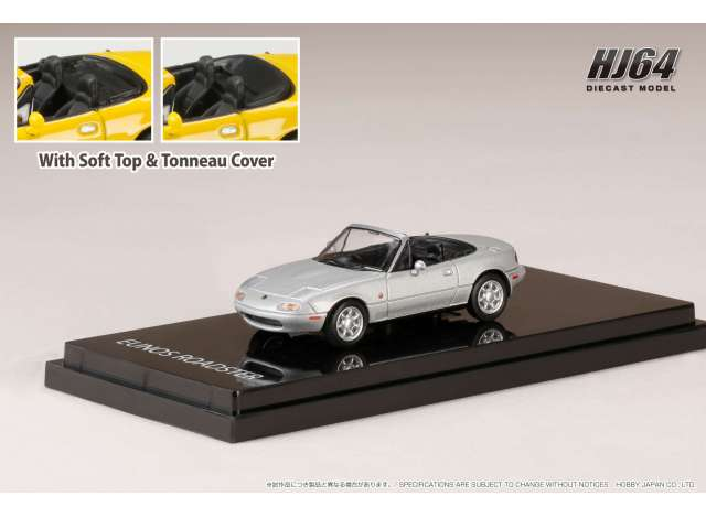 Eunos Roadster (NA6CE) with Tonneau Cover, silverstone metallic
