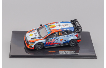 HYUNDAI I20 N Rally1 Team Shell Mobis Wrt №11 Winner Rally Montecarlo (2024) Thierry Neuville - Martijn Wydaeghe, 2 Tone Blue Red