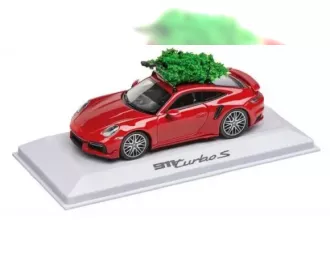 PORSCHE 911 992 Turbo S Coupe Christmas Edition (2023), Red