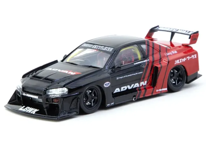 NISSAN Skyline LB-ER34 Super Silhouette *ADVAN*, black/red