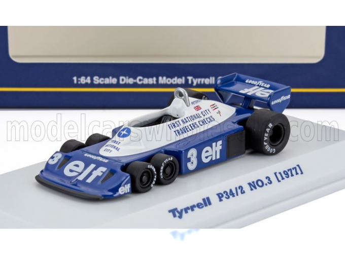 TYRRELL F1 P34/2 Elf 6 Wheeler №3 Season (1977) Ronnie Peterson, Blue White
