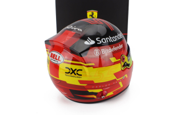 BELL HELMET Casco Helmet F1 Carlos Sainz Team Ferrari (2024), Red Black Yellow