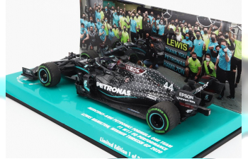 MERCEDES-BENZ GP F1 W11 Eq Performance Team Amg Petronas Motorsport №44 (with Worn Rain Tyres - 7 Times World Champion) Winner Turkish Gp (2020) Lewis Hamilton, Black Green