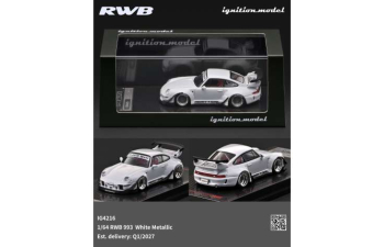 PORSCHE 911 RWB 993, white metallic