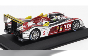 AUDI R10 Tdi 5.5l Turbo V12 Team Audi Sport North America №2 Winner 24h Le Mans (2008) Rinaldo Capello - Tom Kristensen - Allan Mcnish, Silver Red Yellow