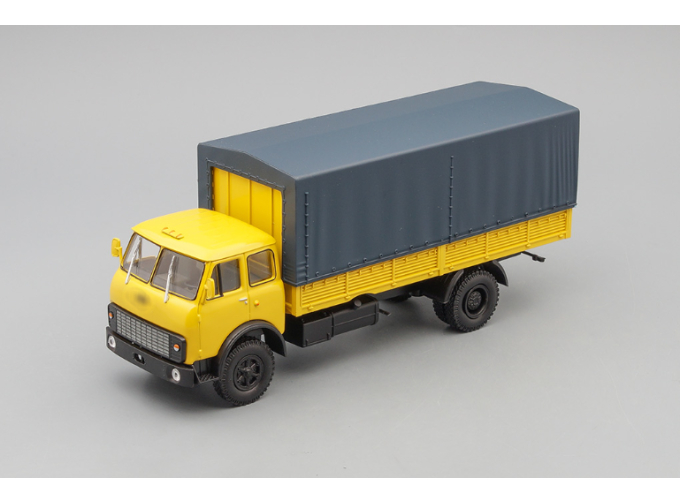 МАЗ 53352 бортовой с тентом (1977-1990), желтый