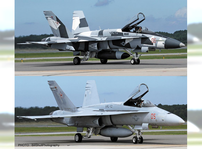 Сборная модель F/A-18A+ Hornet "VFC-12 Adversary" Combo (2 kits) Limited Edition