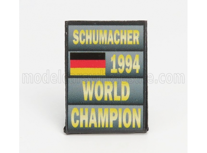 ACCESSORIES F1 World Champion Plate Pit Board - Benetton B194 Ford Mild Seven N 5 Season (1994) Michael Schumacher, Grey Black Yellow