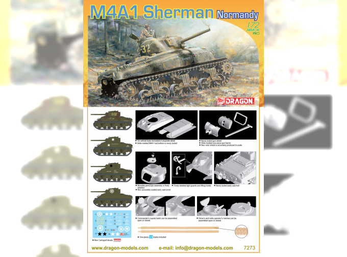 Сборная модель Танк M4A1 Sherman Normandy