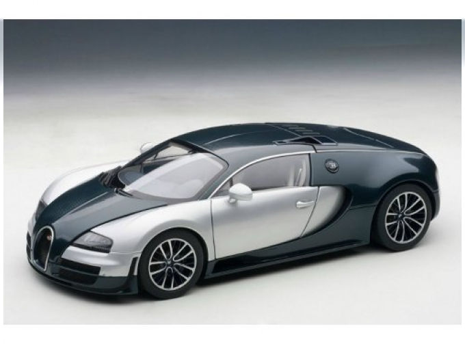 BUGATTI VEYRON SUPER SPORT 2010, DARK BLUE/SILVER WHITE DORRS PANELS