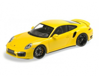 PORSCHE 911 TURBO S (991) - 2013 - YELLOW W. BLACK WHEELS