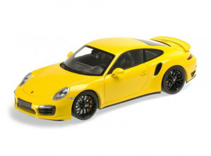 PORSCHE 911 TURBO S (991) - 2013 - YELLOW W. BLACK WHEELS