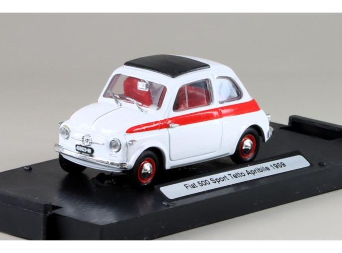 FIAT 500 Sport Tetto Apribile (1959), white/red