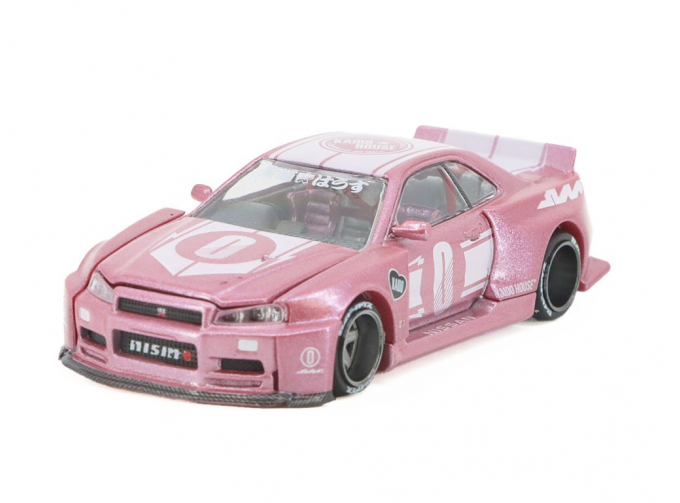 NISSAN Skyline GT-R R34 V1 (1999) Kaido Works, pink