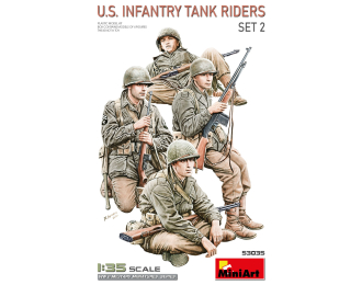 Сборная модель фигурки американские пехотинцы на танке / Usa Infantry Tank Riders Military Figures