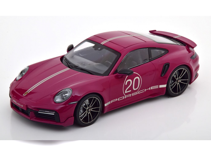 PORSCHE 911 (992) Turbo S with Sport Design Package (2021), pink silver