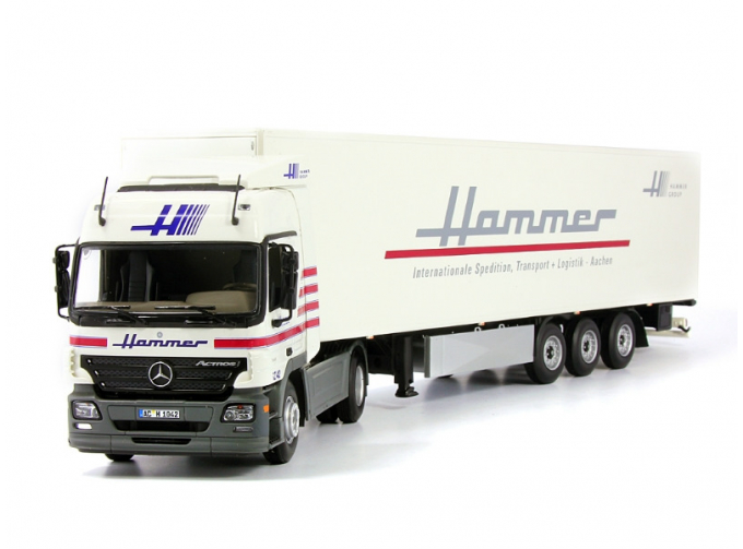 MERCEDES-BENZ Actros 1844LS Koffersattelzug "Hammer, Aachen" седельный тягач с полуприцепом, white
