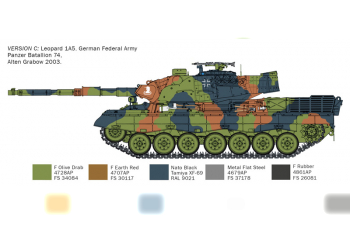 Сборная модель KRAUSS-MAFFEI WEGMANN Tank Leopard 1 A5 (1998)