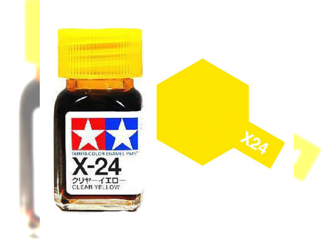 Краска эмалевая прозрачно-желтый глянцевый X-24 Clear Yellow, 10мл.