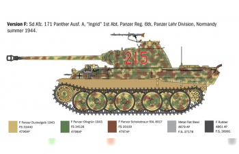 Сборная модель Sd.kfz. 171 Panther Ausf.A German Standard Tank (1945)