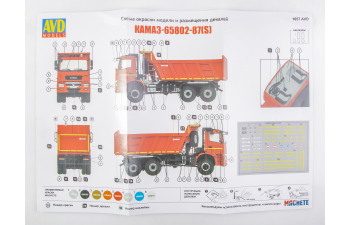 Сборная модель Камский грузовик 65802-87(S5) самосвал