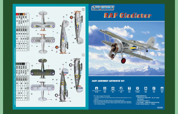 Сборная модель Самолет RAF Gladiator