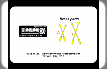 German width indicator for Sd.Kfz.231; 232 x 4 pcs